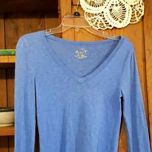 J. Crew Women's XS Powder Blue Longsleeve Artist T